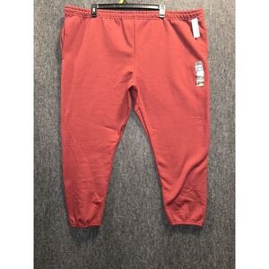 Athletic Works Sweatpants Men 4XL Russet Red Fleece Joggers Gym Activewear